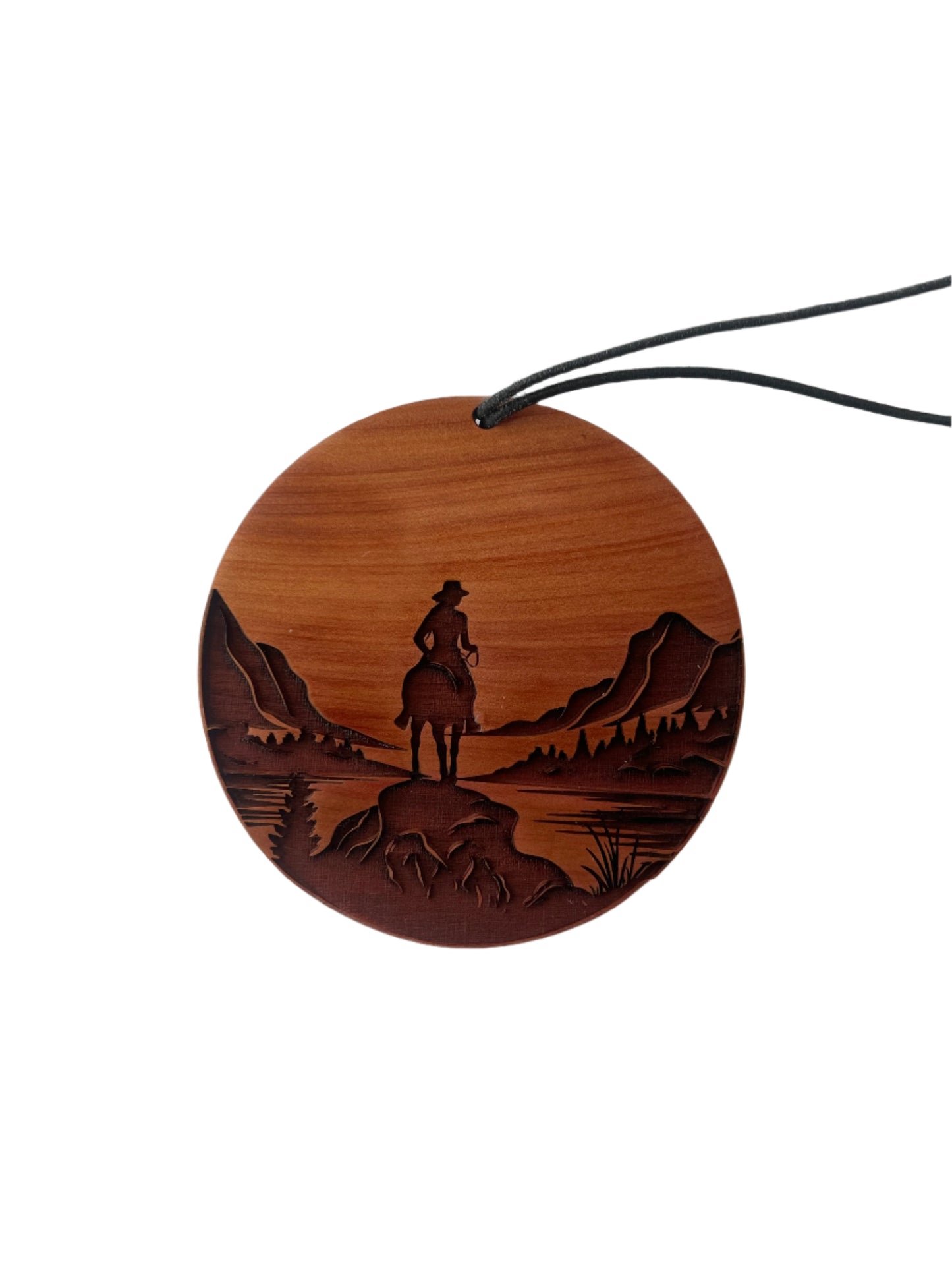 The Western Horse Air Freshener - Made from real cedar wood in the USA
