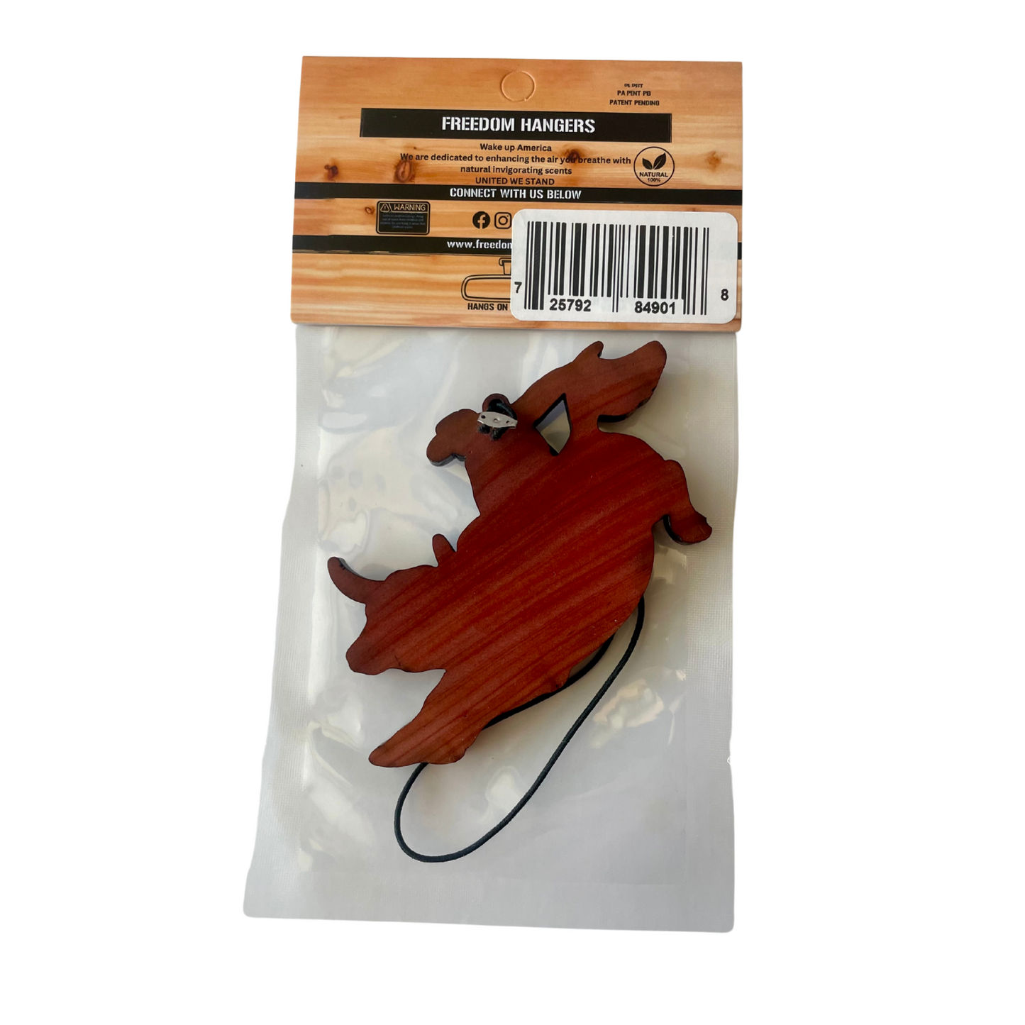 The Rodeo Air Freshener - Made from real cedar wood in the USA