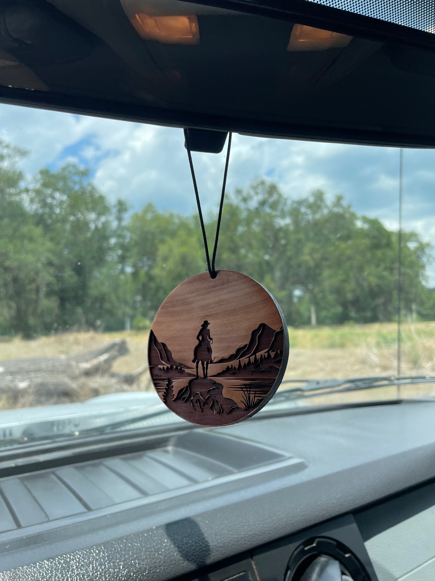 The Western Horse Air Freshener - Made from real cedar wood in the USA