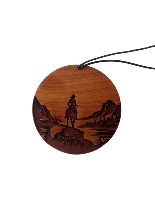 The Western Horse Air Freshener - Made from real cedar wood in the USA