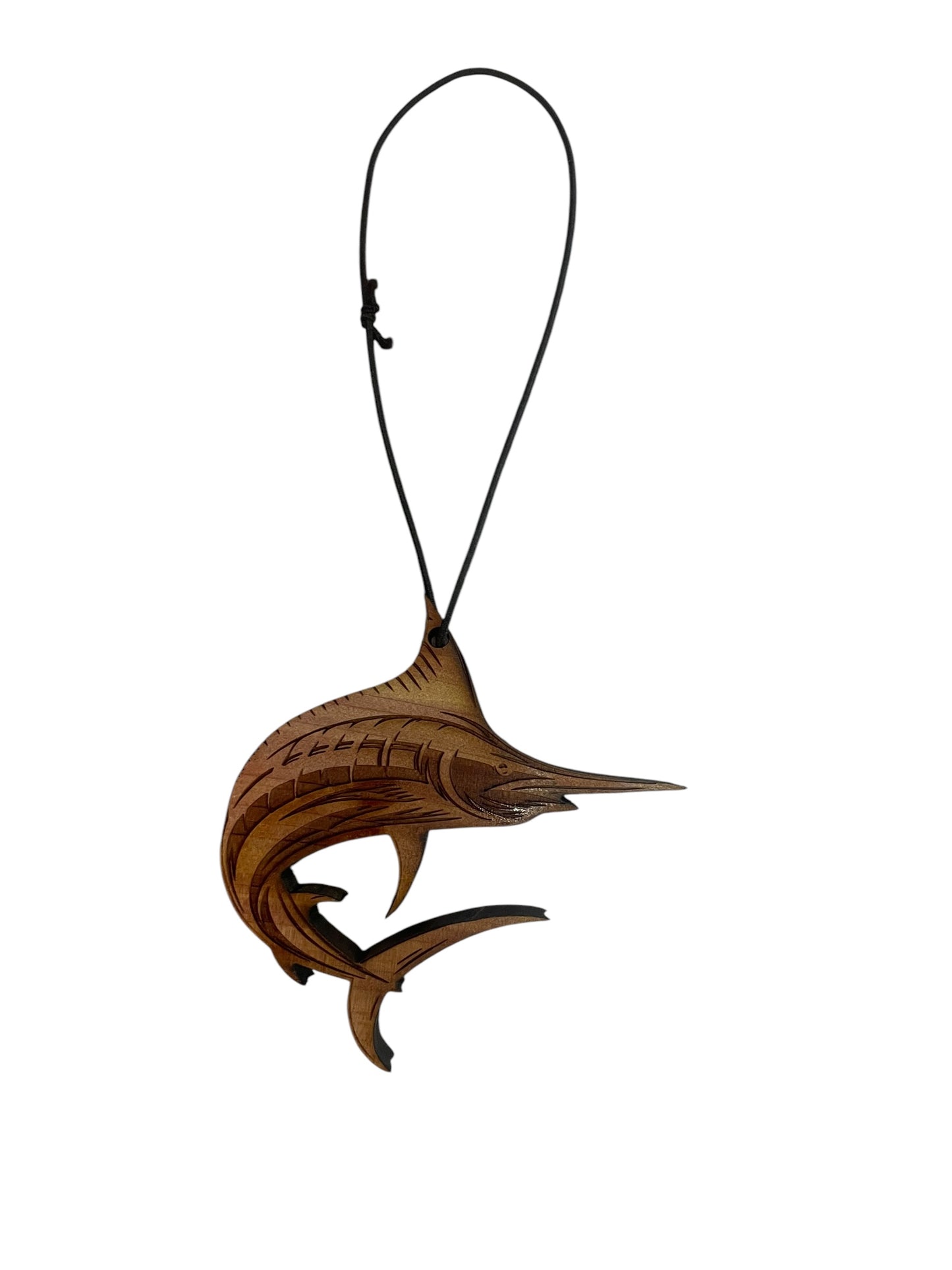 The Sailfish Air Freshener - Made from real cedar wood in the USA