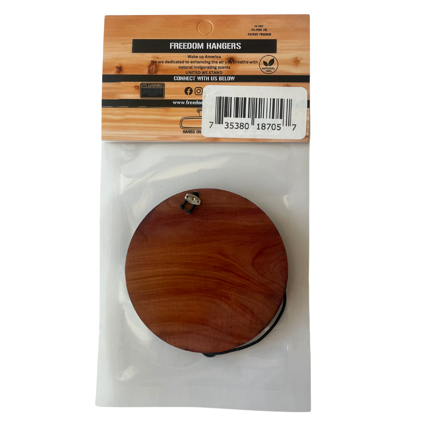 The Mountain Horse Air Freshener - Made from real cedar wood in the USA