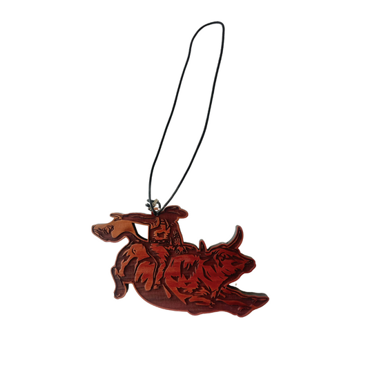 The Rodeo Air Freshener - Made from real cedar wood in the USA