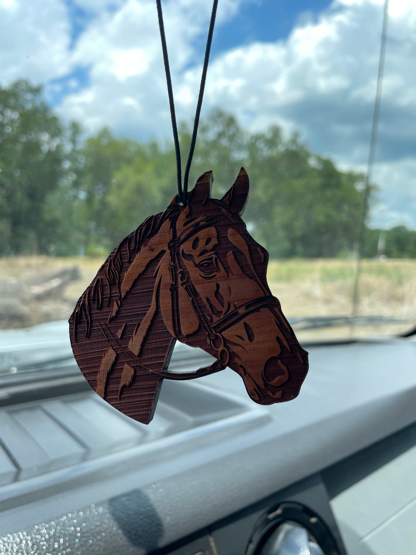 The American Mustang Air Freshener - Made from real cedar wood in the USA