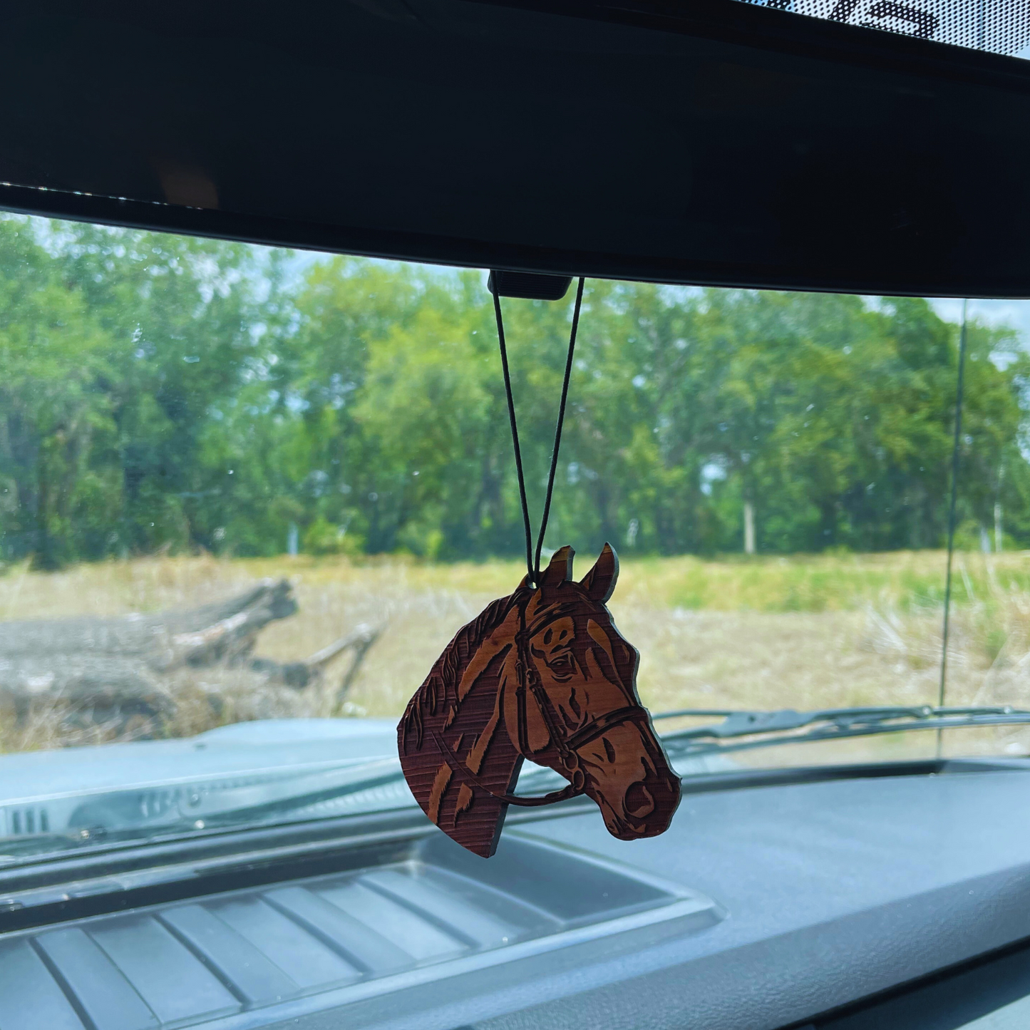 The American Mustang Air Freshener - Made from real cedar wood in the USA